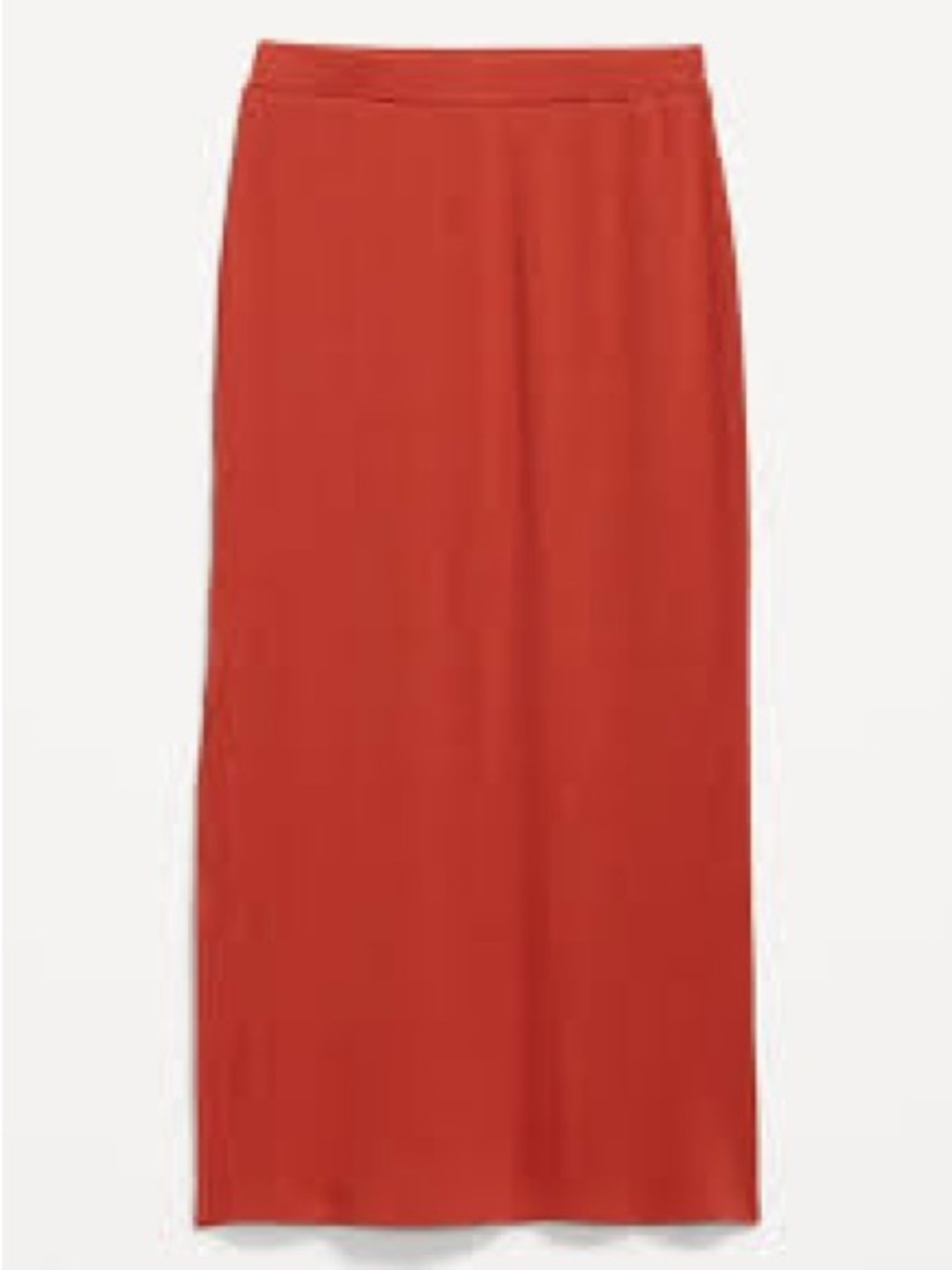 🧡 Old Navy High Waisted Rib Knit Maxi Skirt Rust Orange Small